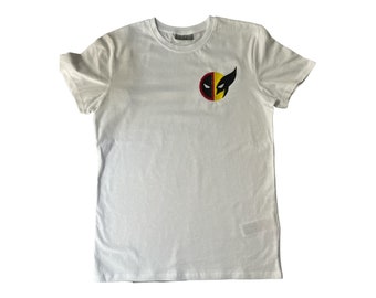 Embroidered stitched Deadpool design cotton t-shirts