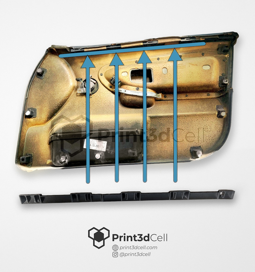 Kit de réparation de carte de porte pour BMW E36 Berline supports