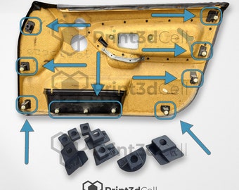 Supports De Cartes De Porte Pour Bmw e36 Sedan | Façade | Agrafes en plastique | Kit de réparation | Montures | Plastique | Panneau