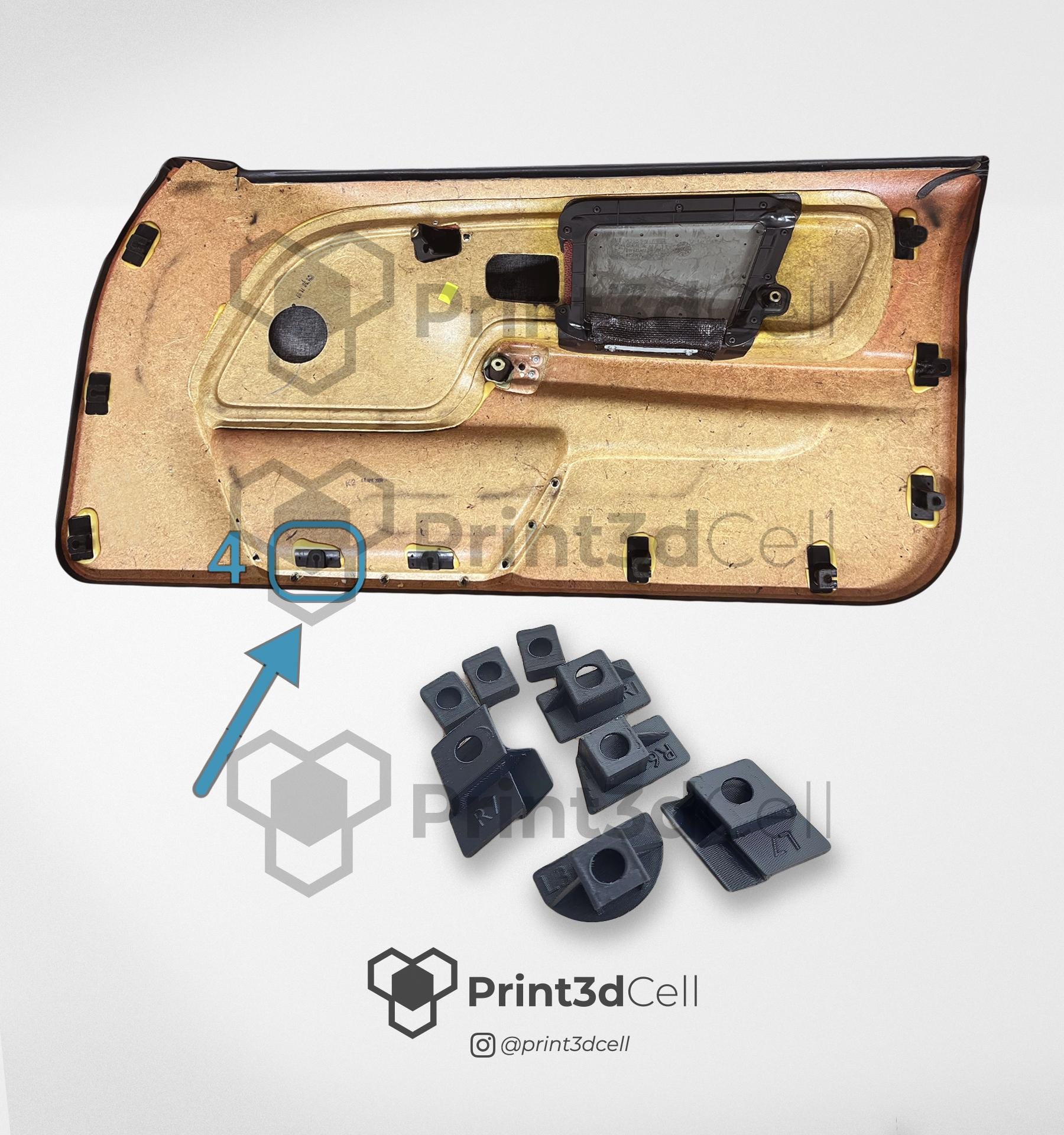 BMW E36 Coupe Convertible Abs Plastic Replacemen Front Door Panels Skins 2 Pcs E - Foto 4