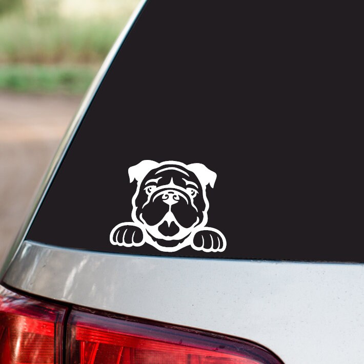 Vinyl Decal Bulldog Sticker Bumper, Window, Wall, Laptop Gift ...