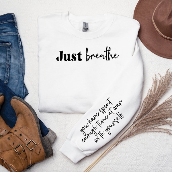 Just Breathe Sleeve Design PNG sublimation,Instant Download,Digital Download,Chapter Mom life Tshirt, positive