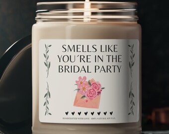 Bridesmaid Proposal Candle, Soy Wax Bridal Party Gift