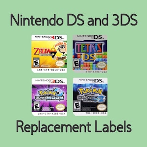 Nintendo DS and 3DS Cartridge Replacement Label Stickers - Pick any Game!