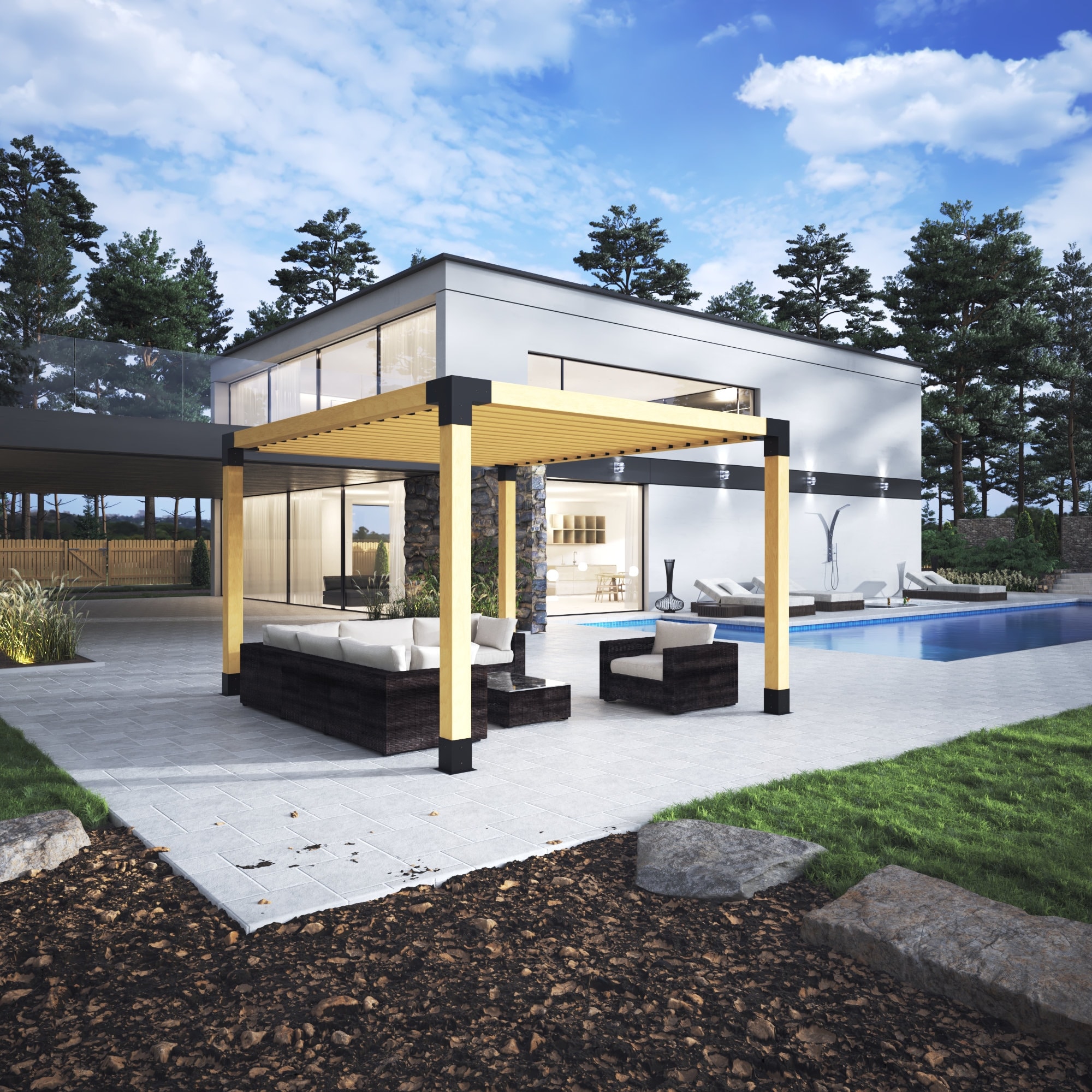 Plans de bricolage, plans de pergola 11 x 13 pi, plans de pergola de jardin, plans de belvédère, pergola de jardin.