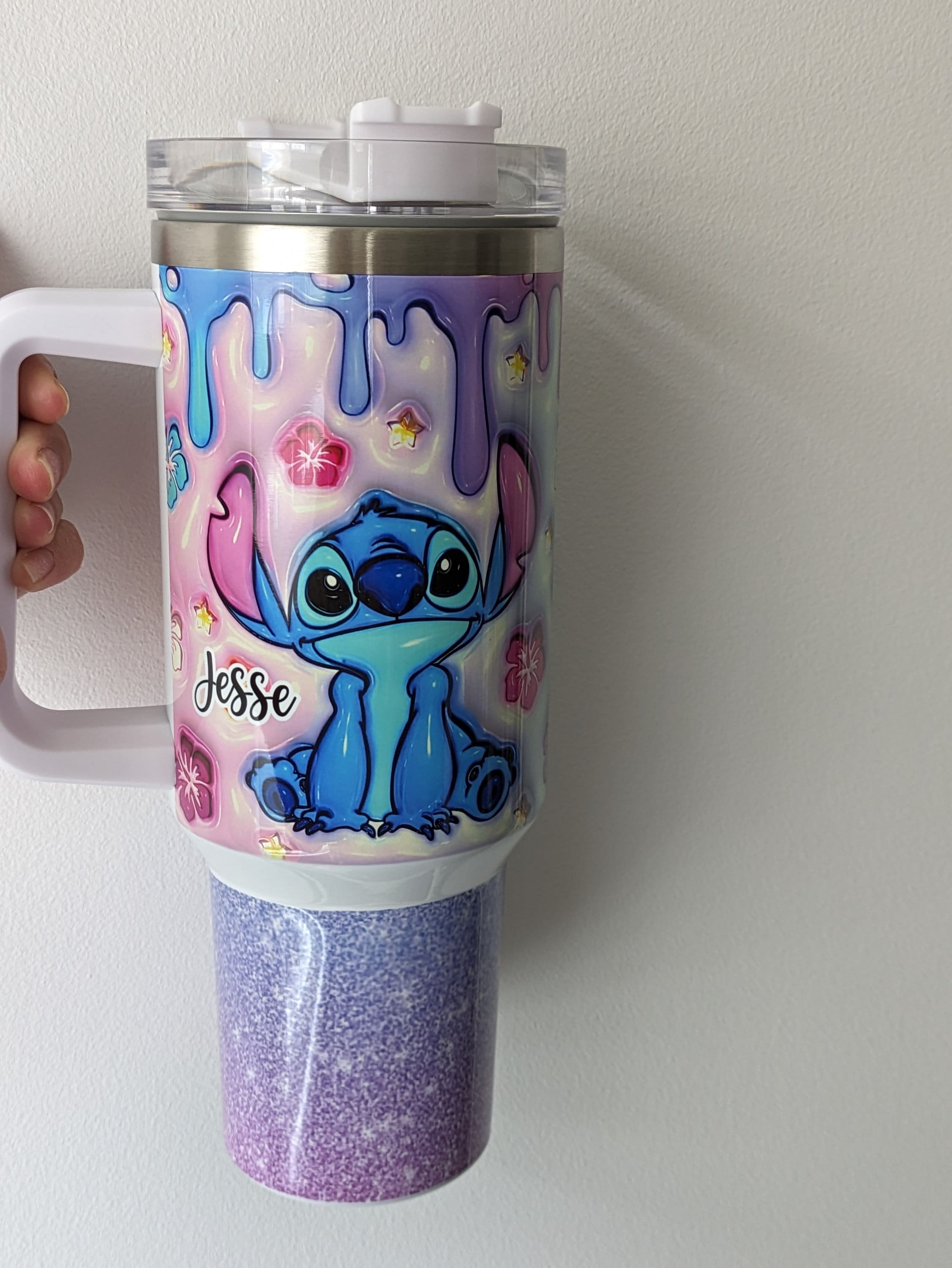 Stitch 40oz Stainless Steel Quencher Tumbler With Straw And