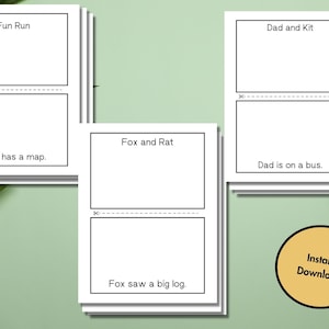 Decodable Books Instant Download Printable Reading Comprehension Homeschool Science of Teaching Reading Phonics Elementary Resources