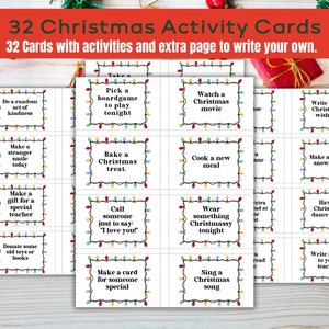 32 Christmas Activity Cards for Kids and Adults