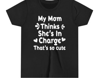I'm In Charge Youth Tee, Cute word design youth tee, Words with saying youth shirt, Kids and children gift, Cool tee, Best selling youth tee