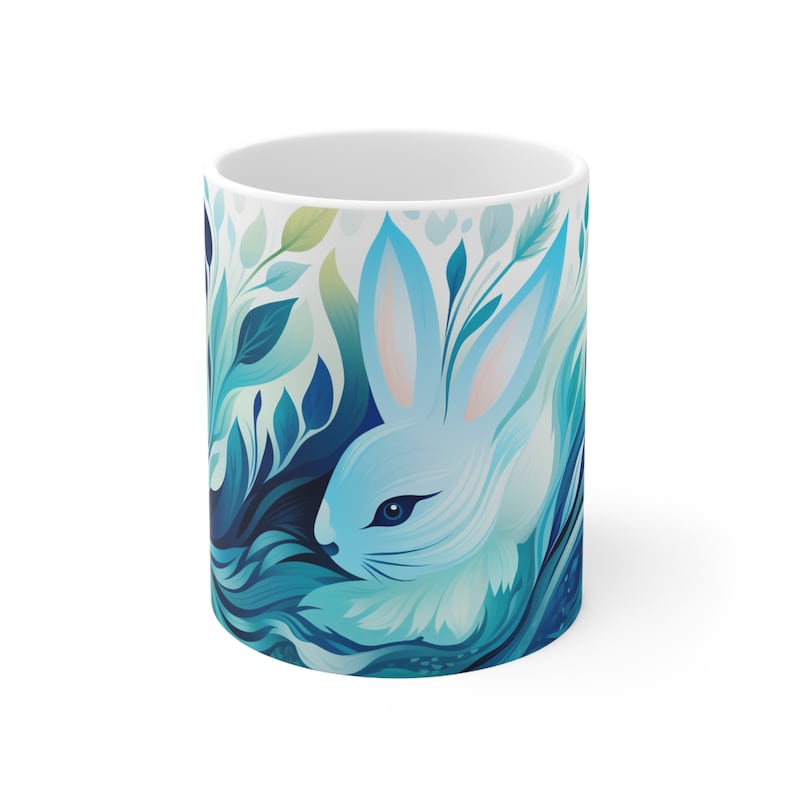 Beautiful Bunny Coffee Mug, perfect gift for yourself or someone who love bunny and arts