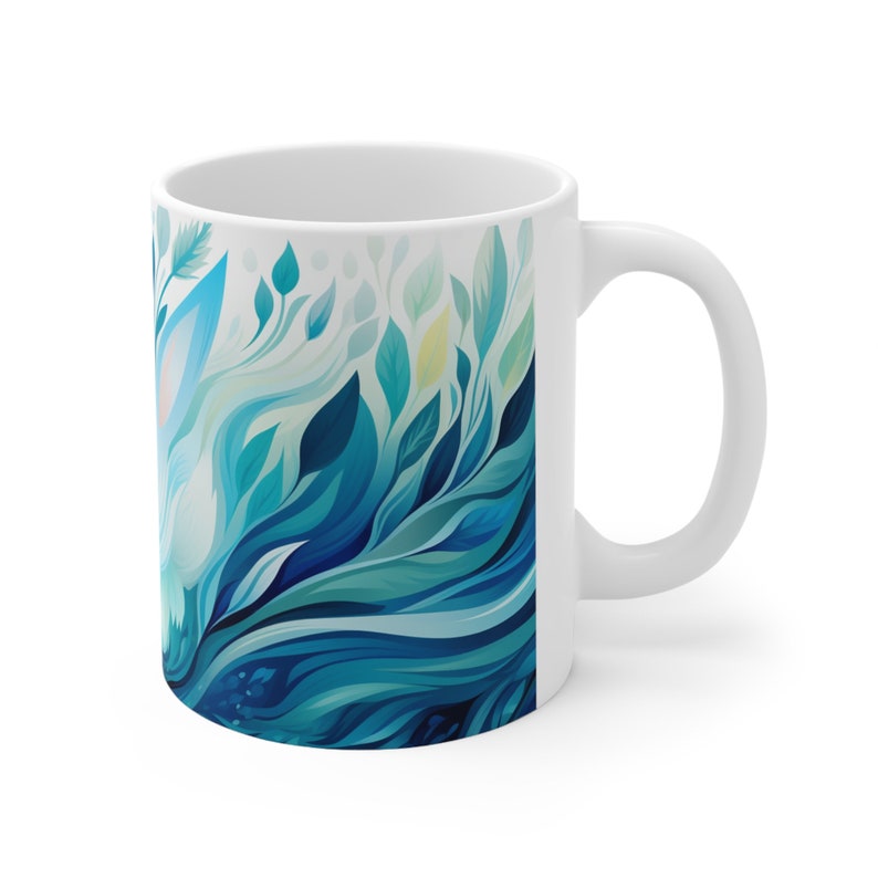 Koffiemok konijn, cadeau minnaar konijn, mok schattig konijntje, keramische kop konijn, kopje konijntje, mok illustratie konijn, liefhebber konijn, zus, moeder, verjaardagscadeau afbeelding 3