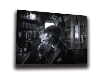 Thomas Shelby Wall Art , Tempered Glass Wall Art , Glass Printing , High Quality , Home Decor , Office Wall Art , Housewarming Gift