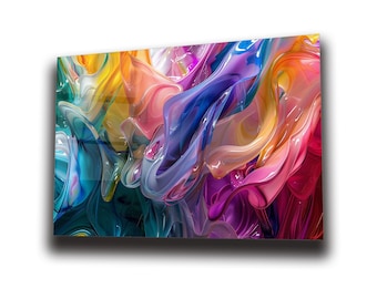 Colorful Glass Wall Art , Tempered Glass Wall Art , Glass Printing , High Quality , Wall Hanging , Glassware  , Birthday Gift