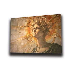 Renaissance Sculpture Wall Art , Tempered Glass Wall Art , Glass Printing , High Quality , Home Decor , Office Wall Art , Housewarming Gift