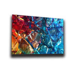 Colored Glasses Wall Art , Tempered Glass Wall Art , Glass Printing , High Quality , Wall Hanging , Glassware  , Birthday Gift