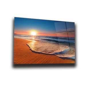 Seascape Wall Art , Tempered Glass Wall Art , Glass Printing , High Quality , Wall Hanging , Glassware  , Birthday Gift