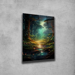 A Dark Road Wall Art , Tempered Glass Wall Art , Glass Printing , High Quality , Wall Hanging , Glassware  , Birthday Gift