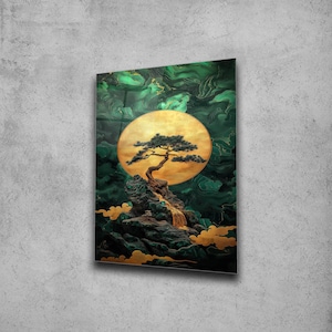 Art mural en marbre , Art mural en verre trempé , Impression sur verre , Haute qualité , Suspension murale , Verrerie , Cadeau d'anniversaire