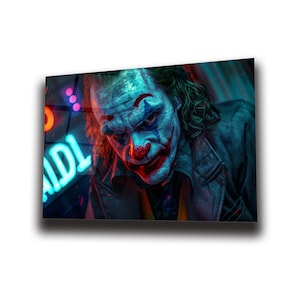 Wall Art Joker , Tempered Glass Wall Art , Glass Printing , High Quality , Home Decor , Office Wall Art , Housewarming Gift