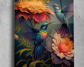 Bird Wall Art , Tempered Glass Wall Art , Glass Printing , High Quality , Home Decor , Office Wall Art , Housewarming Gift