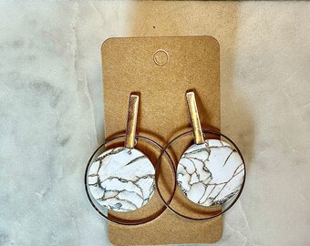 CARRARA, earrings, polymer clay earrings, clay earrings, handmade