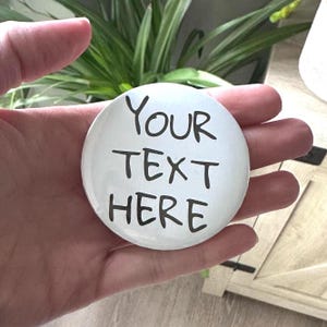 Custom Text Pinback Button – 2.25 Inch Personalized Text Pin