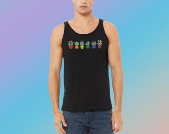 Gay Pride Plants Rainbow LGBTQ+ Botany Tank Top