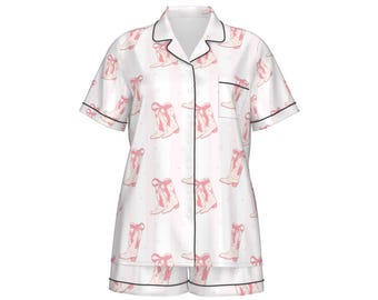 Western Cowgirl Bachelorette Party Matching Pajamas, Bride And Bridesmaid Rodeo Sleepwear Set, Count