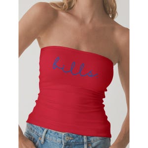Bills Football, Tube Top, Strapless Team Shirt, Cute Game Day Outfit, Trendy Football Outfit