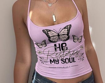 Bibel Vers Tank Top, Christliches Shirt für Frauen, Glaube Grafik Top, Religiöses Outfit