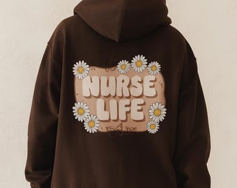 Nurse Life Zip Up Hoodie, Oversized Nurse Jacket, Cozy Nursing Sweatshirt, Healthcare Worker Gift Zip Hoodie
