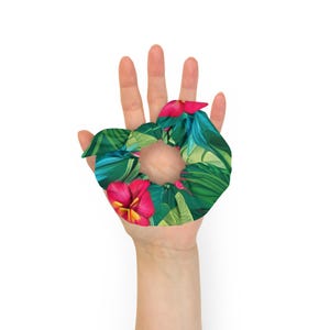 Women’s Cute Scrunchie, Boho Hair Tie, Aesthetic Hairband, Soft Fabric Hair Accessory, Girly Hair Scrunchie