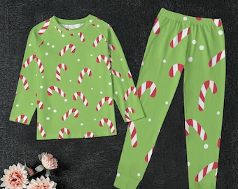 Kids Christmas Pajamas, Candy Cane Family Matching Sleepwear