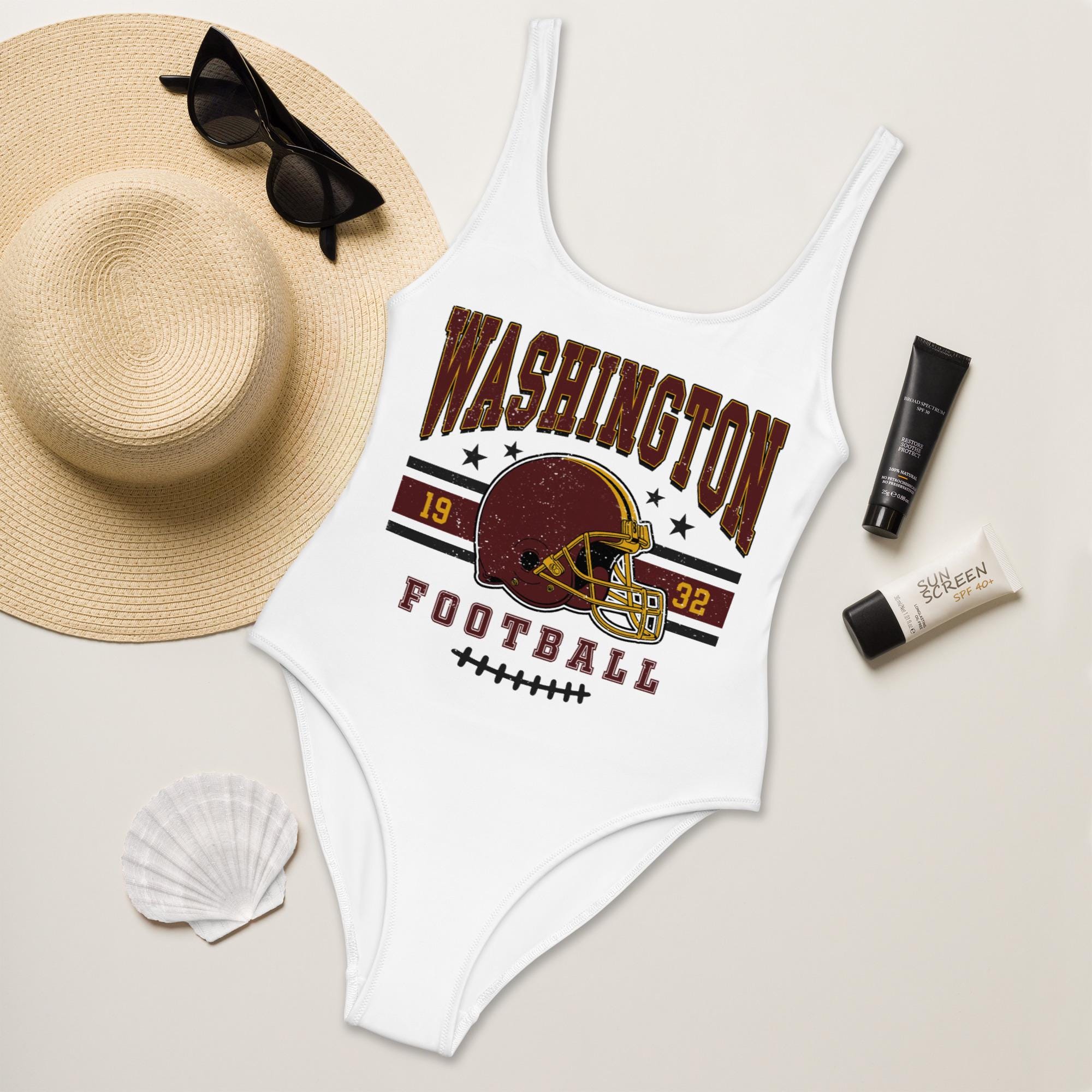 Discover Washington Football Womens Swimsuit, Game Day Swimwear, Beach Party Swimsuit