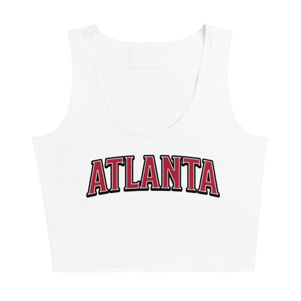Discover Atlanta Football Crop Tank Top, Game Day Outfit, Cute Football Team Crop Tank Top