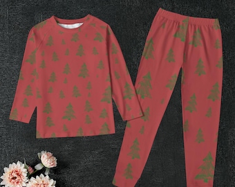 Cozy Kids Christmas Pajamas, Holiday PJs For Boys And Girls, Festive Winter Sleepwear Set