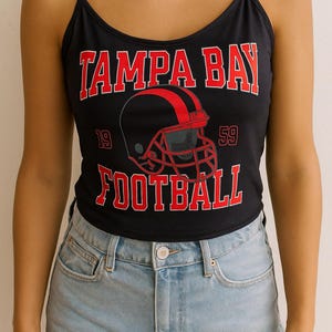 Tampa Bay Football Crop Tank Top, Womens Game Day Outfit