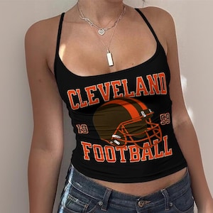 Cleveland Football Tank Top, Damen Spieltag Shirt, Sport Outfit im Vintage Stil