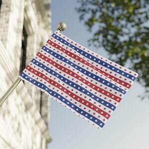 Star Pattern Flag, Decor for 4th of July, Patriotic Home Decor, Independence Day