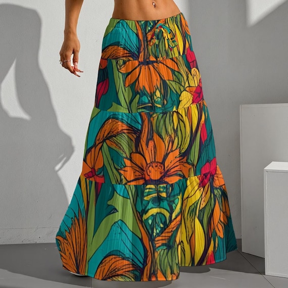 Robe Vintage Soie à Fleurs avec Petite Veste Taille L Années 80-90