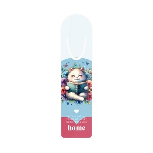 Charming Cat Bookmark, Cute Cat Lover Gift, Home Sweet Home Decor, Reading Accessory, Cat Themed Gift for Bookworms, Bookmarks for Kids