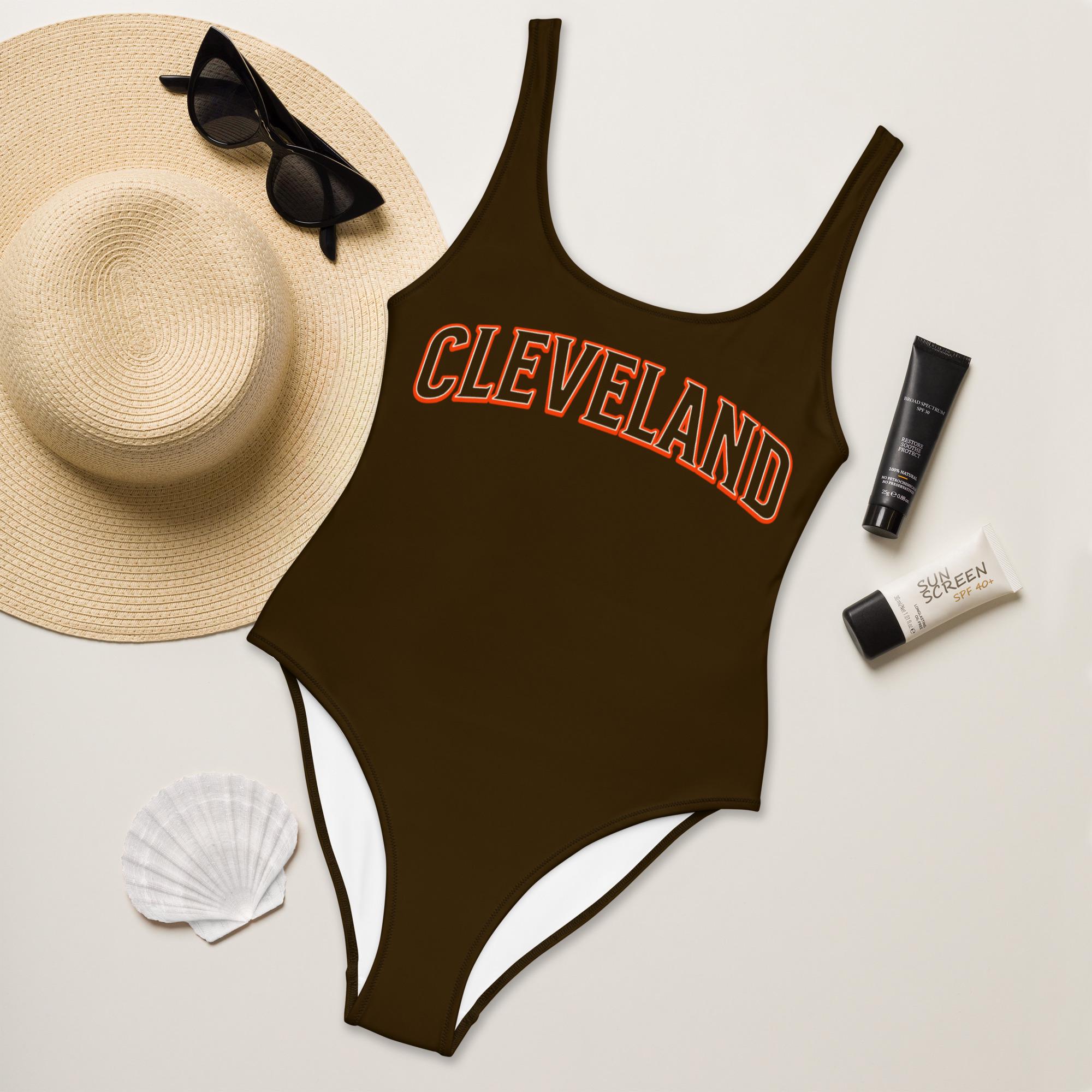 Discover Cleveland Football Bikini, Swimsuit for Fan, Womens Game Day Outfit, Sports Fan Clothing