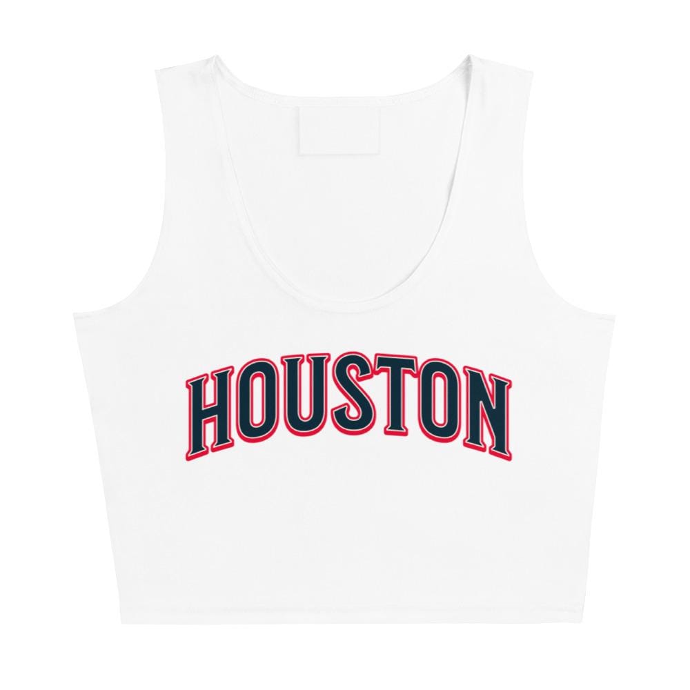 Discover Houston Football Crop Tank Top, Game Day Outfit, Cute Football Team Crop Tank Top