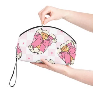 Estuche escolar para niñas, bonito neceser con cremallera, organizador de maquillaje, regalo para la vuelta al cole, pequeño estuche de viaje.