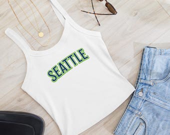 Seattle Football Tank Top, Women's Vintage Style Game Day Shirt