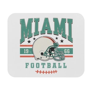 Miami musmatta, skrivbordsmusmatta, halkfri skrivbordsmatta, present till sportfan, datortillbehör