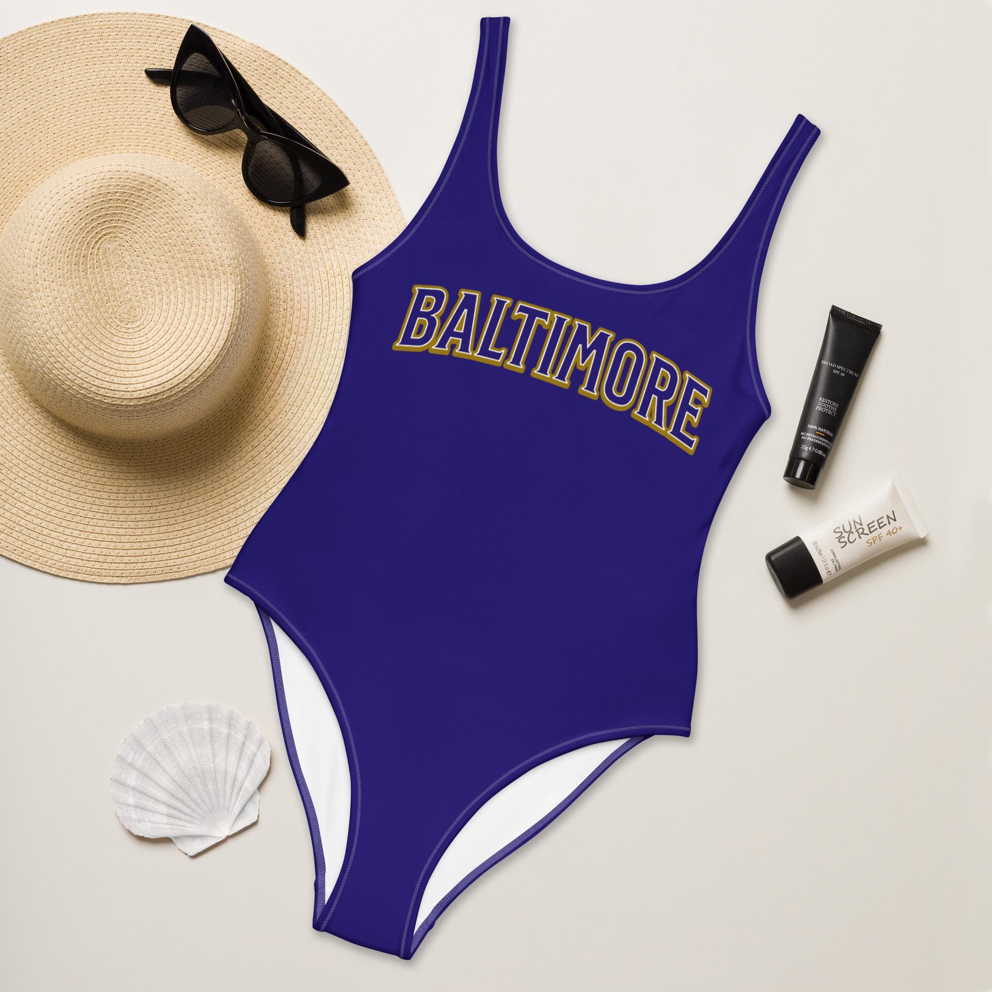 Discover Baltimore Football Bikini, Swimsuit for Fan, Womens Game Day Outfit, Sports Fan Clothing