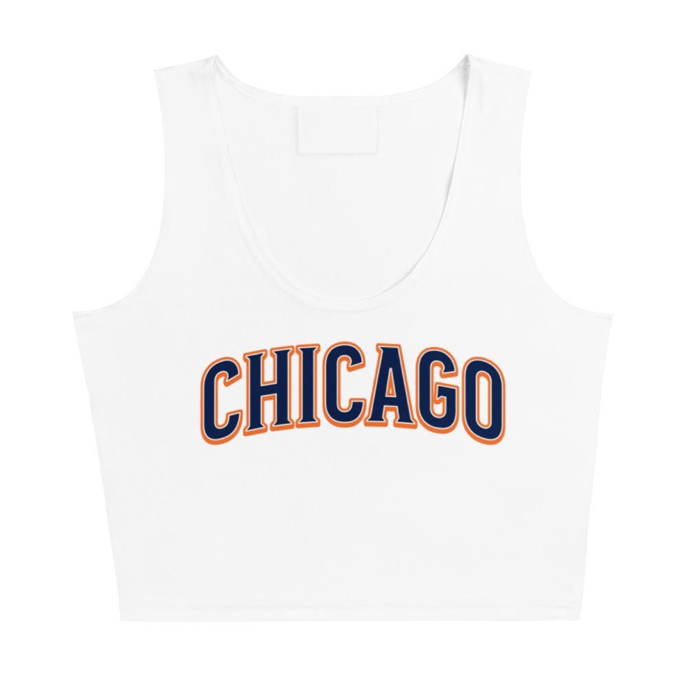 Discover Chicago Football Crop Tank Top, Game Day Outfit, Sports Fan Top
