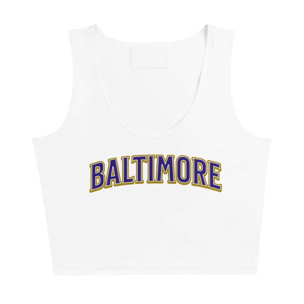 Discover Baltimore Football Crop Tank Top, Game Day Outfit, Sports Fan Top