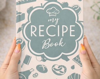 Recipe Journal, Blank Cookbook Notebook, Custom Recipe Book, Kitchen Cooking Journal, Family Recipe Organizer